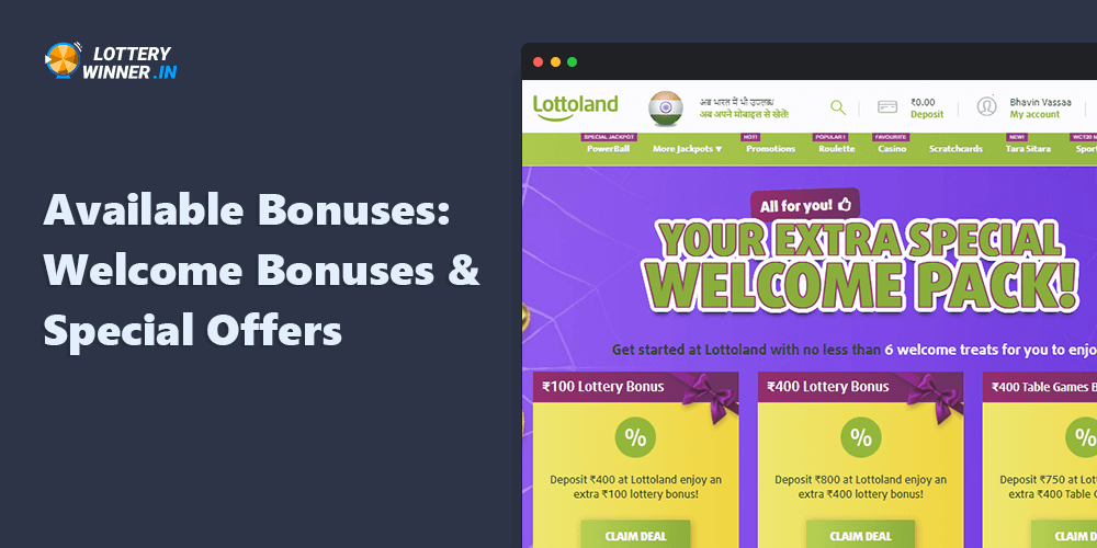New player bonuses and hot offers from Lottoland