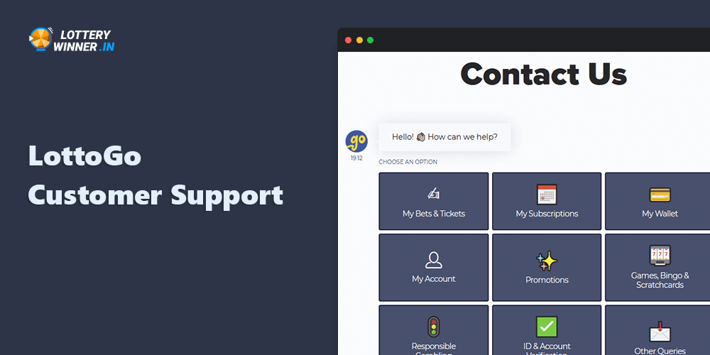 Support for players from India on the LottoGo website is provided through several channels of communication