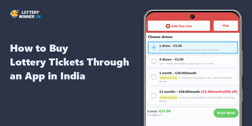 How to Buy Lottery Tickets Through an App in India. Step-by-step instruction