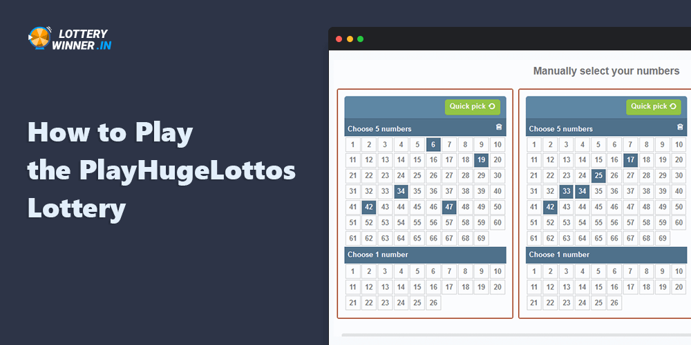 Simple instructions on how to start playing the PlayHugeLottos lottery 