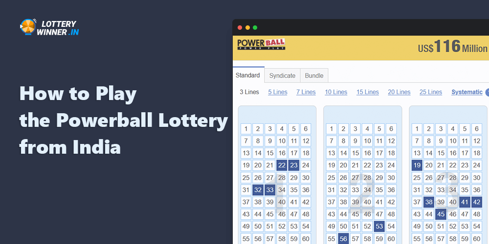 Step-by-step instructions on how to play the Powerball lottery from India