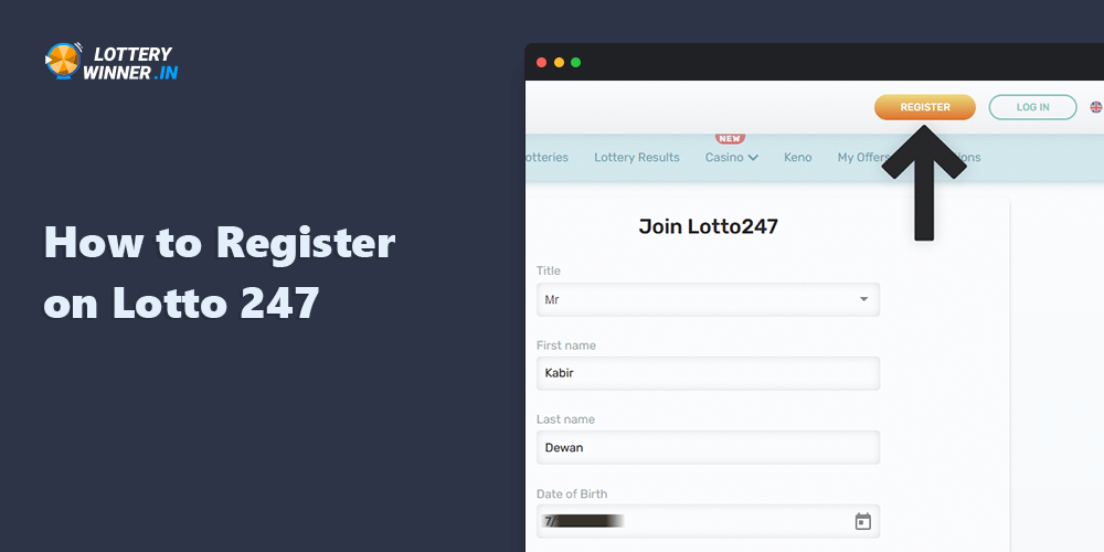 How to Register on Lotto 247 Step-by-step instruction