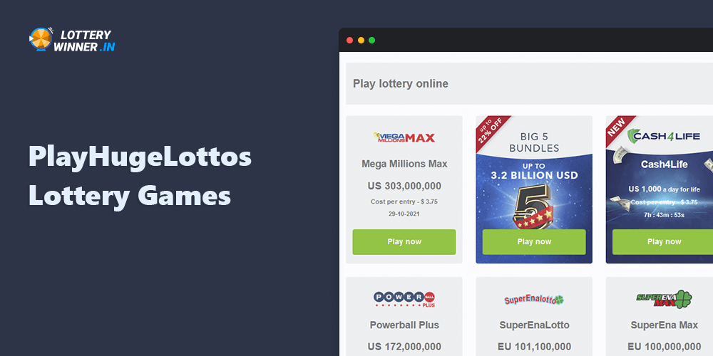 At PlayHugeLottos you will find many games, here is a list of them