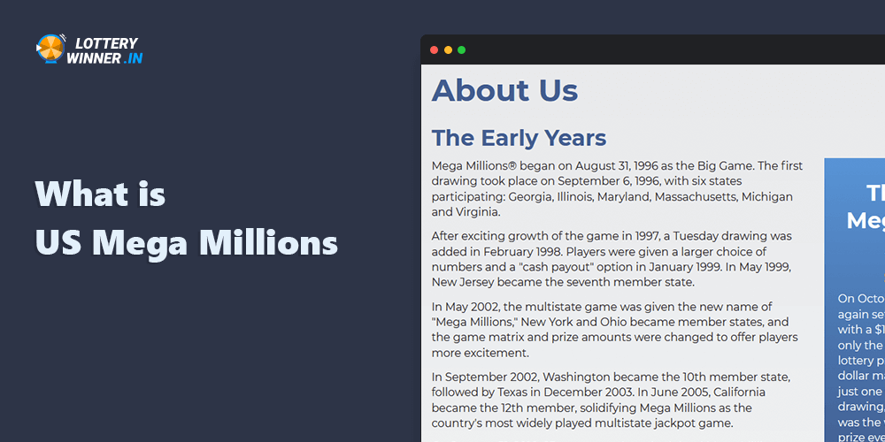 The US Mega Millions lottery has quite an interesting history, dating back to 1996